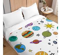 Odot Colcha Bouti Cama 90/150, 3D Universo Cubrecama Acolchada Multiusos Suave Microfibra Colchas de Individual o Matrimonio Primavera Verano Lavable Edredón (150x200cm,Pintura Colorida)