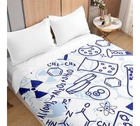 Odot Colcha Bouti Cama 90/150 Verano, Fórmula Estampado Cubrecama Acolchada Multiusos Suave Microfibra 3D Colchas de Individual o Matrimonio Primavera Edredón Ligero (100x150cm,Llama Azul)