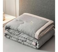 Odot Colcha Cama 90/135/150cm, Colchas de Verano Colcha Bouti Colchas Cubre Cama Fina Suave Reversible Ligera Colchas Acolchado para Cama Sofa Color Sólido (180x200cm,Gris)
