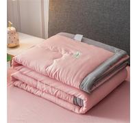 Odot Colcha Cama 90/135/150cm, Colchas de Verano Colcha Bouti Colchas Cubre Cama Fina Suave Reversible Ligera Colchas Acolchado para Cama Sofa Color Sólido (180x200cm,Rosa)