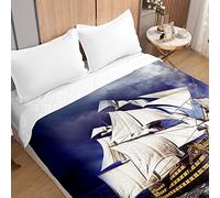 Odot Colcha Verano Cama 90/135/150 Modernas, Diseño Colcha Bouti Cubrecama Acolchada Microfibra Colchas Cama Individual para Primavera y Entretiempo (180x220cm,Náutico 3)