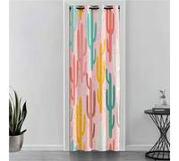 Odot Cortina Opaca Puerta Interior, Impresión Cactus Cortina Divisoria de Ambientes con Ojales Cortina de Privacidad Dormitorio Cortinas Opacas para Dormitorio (80x150cm,Dibujos Animados)