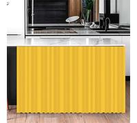 Odot Cortinas Cocina Cortas Color Sólido, Gabinete de Zapatos y Debajo del Fregadero Cortina Cocina, Moderno No Poroso Sombreado Cortina Cocina Puerta, para Salón Dormitorio (Amarillo,100x70cm)