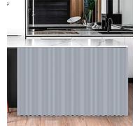 Odot Cortinas Cocina Cortas Color Sólido, Gabinete de Zapatos y Debajo del Fregadero Cortina Cocina, Moderno No Poroso Sombreado Cortina Cocina Puerta, para Salón Dormitorio (Gris,140x100cm)