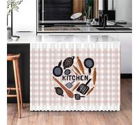 Odot Cortinas Cocina Cortas Imprimir,Gabinete de Zapatos y Debajo del Fregadero Cortina Cocina,No Poroso Sombreado Cortina Cocina Puerta,para Salón Dormitorio Doméstica (Rosa,100x70cm)