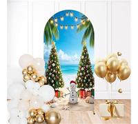 Odot Cubierta de Telón de Fondo de Arco de Boda, Cubierta de Redonda de Arco, Telón de Fondo Redonda Decor para Estudio Fotográfico, Fiesta de Cumpleaños (Estilos navideños 4,4FT(50 * 120cm))