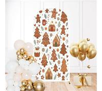 Odot Cubierta de Telón de Fondo de Arco de Boda, Cubierta de Redonda de Arco, Telón de Fondo Redonda Decor para Estudio Fotográfico, Fiesta de Cumpleaños (Estilos navideños 1,6FT(80 * 180cm))