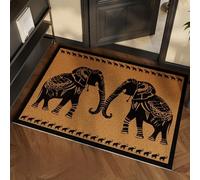 Odot Felpudo Entrada Casa, Estilo Medieval Felpudo Exterior Suciedad, Alfombrilla de Lufa de PVC, Alfombra Antideslizante Lavable, Alfombra Entrada para Pasillo, Cocina, Balcón (Elefante,40x60cm)
