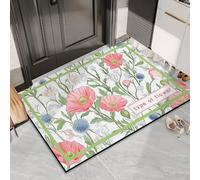 Odot Felpudo Entrada Casa Moderno, Estilo Floral Alfombrilla de Lufa de PVC, Felpudo Exterior Suciedad, Alfombra Antideslizante Lavable, Alfombra Entrada para Pasillo, Balcón (Diente de león,40x60cm)