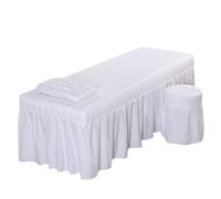 Odot Funda Camilla Masaje Suave Sábanas para Masaje en Salón de Belleza con Agujero Envoltura Completa Funda de Cama Protector Cubierta de Belleza Enrejado para SPA, Salón Belleza (Blanco,60x180cm)