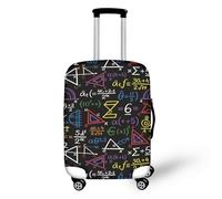 Odot Funda Elástica para Maleta de Viaje, Cubierta Antipolvo y Antiarrañazos, Funda Protectora Estampado Asignatura para Identificar Equipaje en Aeropuerto (Negro,XL)