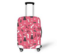Odot Funda Elástica para Maleta de Viaje, Cubierta Antipolvo y Antiarrañazos, Funda Protectora Estampado Coser para Identificar Equipaje en Aeropuerto (Rosa,L)