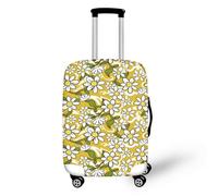 Odot Funda Elástica para Maleta de Viaje, Cubierta Antipolvo y Antiarrañazos, Funda Protectora Estampado Margarita para Identificar Equipaje en Aeropuerto (Amarillo,M)
