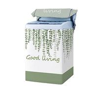 Odot Funda Lavadora de Carga Superior Funda, Lavadora Exterior Impermeable con Cremallera para Lavadora y Secadora de Carga Superior - Nórdico (Hoja Verde,S Capacidad 4.5-5.5kg)