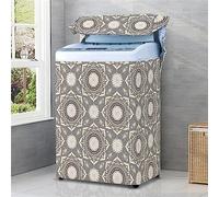 Odot Funda Lavadora de Carga Superior Funda, Lavadora Exterior Impermeable con Cremallera para Lavadora y Secadora de Carga Superior (XL Capacidad 8,5-12kg,Vintage)