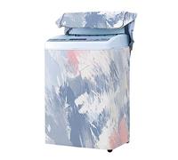 Odot Funda Lavadora de Carga Superior Funda, Lavadora Exterior Impermeable con Cremallera para Lavadora y Secadora de Carga Superior, Impresión de Grafiti (XL-(8-9kg),Grafiti Azul)