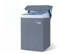 Odot Funda Lavadora de Carga Superior Funda, Lavadora Exterior Impermeable Protectora con Cremallera para Lavadora Cubierta y Secadora de Carga Superior (L,montaña Gris)