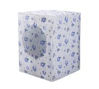 Odot Funda Lavadora Exterior Impermeable, Universal Cubierta de Plastico para Lavadora y Secadora Carga Frontal, Funda de Protección Solar Antipolvo con Cremallera (L-65x75x85cm,Flores moradas)
