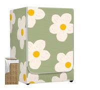 Odot Funda Lavadora Exterior Impermeable, Universal Cubierta para Lavadora y Secadora Carga Frontal, Funda de Protección Solar Antipolvo con Cremallera (Plumeria,M-Capacidad 8-10kg)