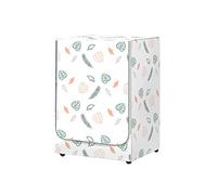 Odot Funda Lavadora Exterior Impermeable, Universal Cubierta para Lavadora y Secadora Carga Frontal, Funda de Protección Solar Antipolvo con Cremallera (Monstera,M-Capacidad 8~10kg)