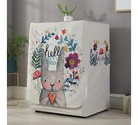 Odot Funda Lavadora Exterior Impermeable, Universal Cubierta para Lavadora y Secadora Carga Frontal, Funda de Protección Solar Antipolvo con Cremallera (L,giardino 6)