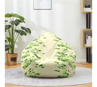 Odot Funda Puff Salon Sin Rellenos, Hierba de la Suerte Puff Gamer para Exteriores y Interiores Lavable Poliéster, Bean Bag Sala de Estar, Funda Sofá Perezoso Decoracion (Verde 2,XL(100x120cm))