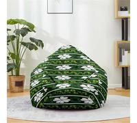 Odot Funda Puff Salon Sin Rellenos, Hierba de la Suerte Puff Gamer para Exteriores y Interiores Lavable Poliéster, Bean Bag Sala de Estar, Funda Sofá Perezoso Decoracion (Verde 1,S(70x80cm))