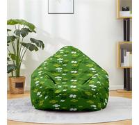 Odot Funda Puff Salon Sin Rellenos, Hierba de la Suerte Puff Gamer para Exteriores y Interiores Lavable Poliéster, Bean Bag Sala de Estar, Funda Sofá Perezoso Decoracion (Verde 5,L(90x110cm))