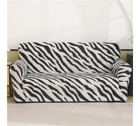 Odot Funda Sofa, Lujo Retro Funda Sofa 4/3/2/1 Plazas Lavables, Fundas Sofas Ajustables, Universal para Familias Cubre Sofa, Fundas Sofa Elasticas, Protector Sofa (4 plazas,Cebra)