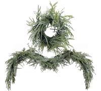 Odot Guirnalda Navidad Pino Artificial 1.5M-2.7M, Guirnalda Navidad Extra Larga Exterior Interior Verdura Artificial de Toque Real para Decoración Chimenea, Escaleras (Norfolk,1.8M)