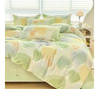 Odot Impresión Amor Corazon Juego Ropa de Cama 4 Piezas,Microfibra Suave Juegos de Funda para Edredón con Funda de Nórdico, Sabanas Encimeras y Funda de Almohada (150x200cm,Estilo Kawaii)