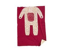 Odot Manta de Punto para Bebé Recién Nacido, Suave y Cálida Punto de Crochet Cobija Toalla de Cama Niños Swaddle para Bebe Cuna, Cochecito y Silla de Paseo (90x110cm,Oso)