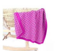 Odot Manta de Punto para Bebé Recién Nacido Talla única, Suave y Cálida Punto de Crochet Cobija Toalla de Cama Niños Swaddle para Bebé Cuna, Cochecito y Silla de Paseo (95 * 75cm,Rosa roja)