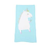 Odot Manta de Punto para Bebé Recién Nacido Unicornio, Suave Cálida Punto de Crochet Cobija Toalla de Cama Niños Swaddle para Bebé Cuna, Cochecito, Silla de Paseo (60 * 120cm,Verde nórdico)