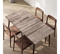 Odot Mantel de Mesa con Bordes Elásticos, Rectangular Antimanchas Mantel, Veteado de Madera 3D Funda Protectora Decorativa para Exterior Fiesta Picnic Patio Cocina (Café D,77x183cm)