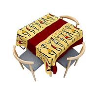 Odot Mantel Mesa Cuadrada Impermeable, Mantel Rectangular de Patrón de Arte Tribal 3D, Cubierta de Mesa Cuadrado Lavable, Tela de Tabla para Jardín, Mesa de Cocina (120x120cm,nación Africana)