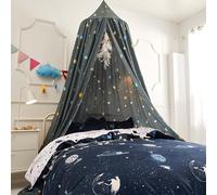 Odot Mosquitera para Camas Portátil Mosquito Net Grande Universal Mosquitero Cuna de Bebe, Estrellas de Colores Dosel Mosquitera para Niños, Carpa de Juegos para Dormitorio (65cm,Planeta gris)