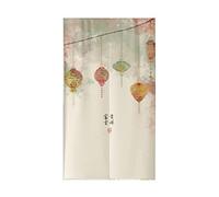 Odot Noren - Cortina de Puerta de Estilo Japonés con Estilo Antiguo, Japonesa Tapiz Cortina de Partición Dormitorio Cocina Tienda Restaurante Separador de Puerta (90x120cm,linternas de Colores)