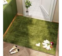 Odot Paillasson Exterieur Entree, Tapis Entree Interieur en Luffa PVC Lavable, Imprimé Animal Vert Tapis Interieur Attrape-Poussière Antidérapant, Paillasson pour Porte Entrée (Verde 5,40x60cm)