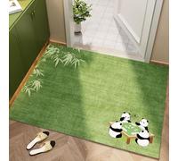 Odot Paillasson Exterieur Entree, Tapis Entree Interieur en Luffa PVC Lavable, Imprimé Animal Vert Tapis Interieur Attrape-Poussière Antidérapant, Paillasson pour Porte Entrée (Verde 11,40x60cm)