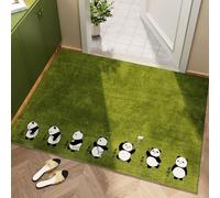 Odot Paillasson Exterieur Entree, Tapis Entree Interieur en Luffa PVC Lavable, Imprimé Animal Vert Tapis Interieur Attrape-Poussière Antidérapant, Paillasson pour Porte Entrée (Verde 8,40x60cm)