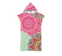 Odot Poncho Toalla con Capucha Adulto Natación Playa Surf Albornoz para Cambiarse de Ropa Toalla de Microfibra Albornoces Nadar Playa Baño Verano (75x110cm,Bohemia D)