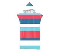 Odot Poncho Toalla con Capucha Adulto Natación Playa Surf Albornoz para Cambiarse de Ropa Toalla de Microfibra Albornoces Nadar Playa Baño Verano (75x110cm,Línea A)