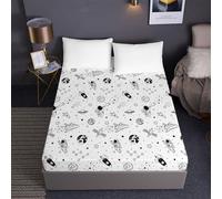 Odot Sábana Bajera Ajustable, Patrón Cielo Estrellado Sabana Bajera Elastica Individual Matrimonio Sabanas Bajeras Microfibra Suave Cómoda para Cama 90/105/135/150 (Universo,120x190+30cm)