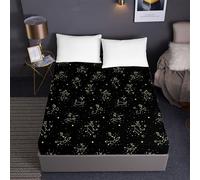 Odot Sábana Bajera Ajustable, Patrón Cielo Estrellado Sabana Bajera Elastica Individual Matrimonio Sabanas Bajeras Microfibra Suave Cómoda para Cama 90/105/135/150 (Constelación,120x190+30cm)