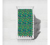 Odot Sábana Bajera Bebé Cuna y Minicuna, Sabanas Ajustable Microfibra Bebé Dinosaurio Ropa de Cama Universal para Cama Ovalada, Reloj de Arena y Colchón Rectangula (70x140cm,Dinosaurio A)
