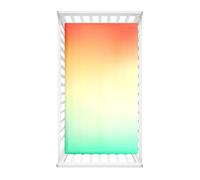 Odot Sábana Bajera Cuna Bebe, Color Gradiente Sabanas Carrito Bebe Sábana Bajera Capazo Sabanas Minicuna Bebe Suave Sábana Bajera Ajustable para Niña y Niño (51x85cm,naranja+amarillo)