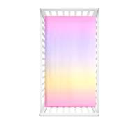 Odot Sábana Bajera Cuna Bebe, Color Gradiente Sabanas Carrito Bebe Sábana Bajera Capazo Sabanas Minicuna Bebe Suave Sábana Bajera Ajustable para Niña y Niño (51x85cm,Púrpura claro)