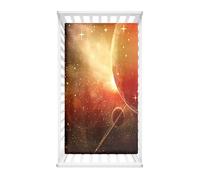 Odot Sábana Bajera Cuna Bebe, Patrón Cielo Estrellado Sabanas Carrito Bebe Sábana Bajera Capazo Sabanas Minicuna Bebe Sábana Bajera Ajustable para Niña y Niño (Sistema solar,40x90cm)