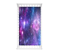 Odot Sábana Bajera Cuna Bebe, Patrón Cielo Estrellado Sabanas Carrito Bebe Sábana Bajera Capazo Sabanas Minicuna Bebe Sábana Bajera Ajustable para Niña y Niño (Cielo Estrellado,75x30cm)